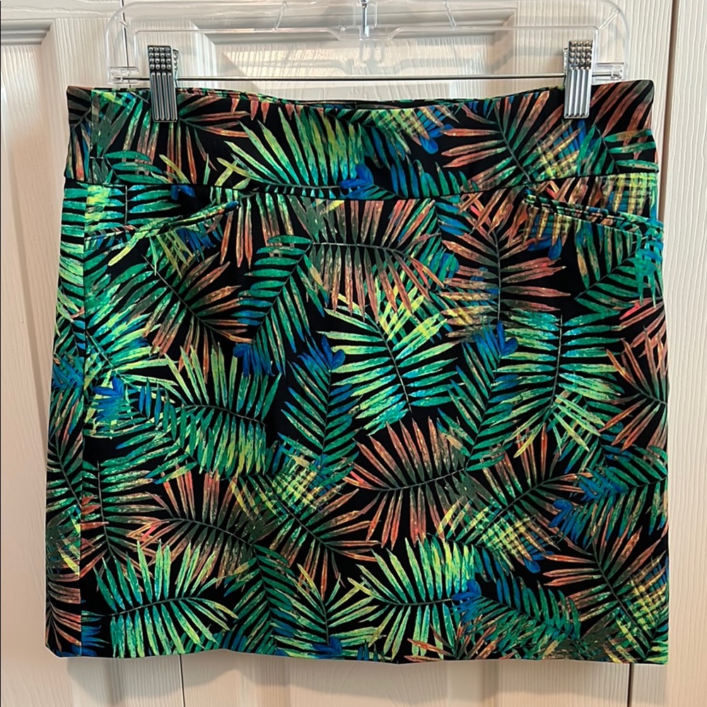 Attyre Green and Blue Mini Pencil Skorts Resort Wear
